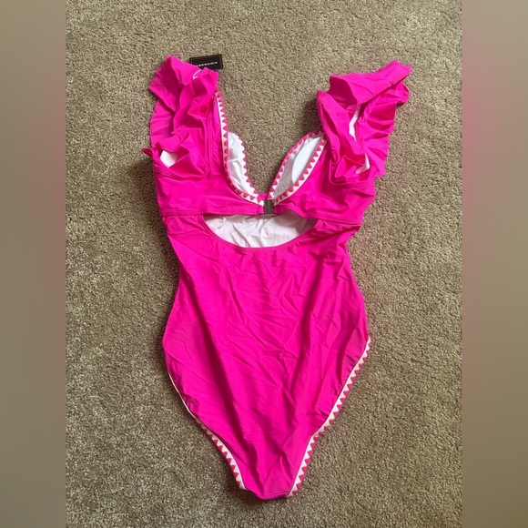 Pink Ruffled One-Piece Swimsuit - Picture 2 of 4